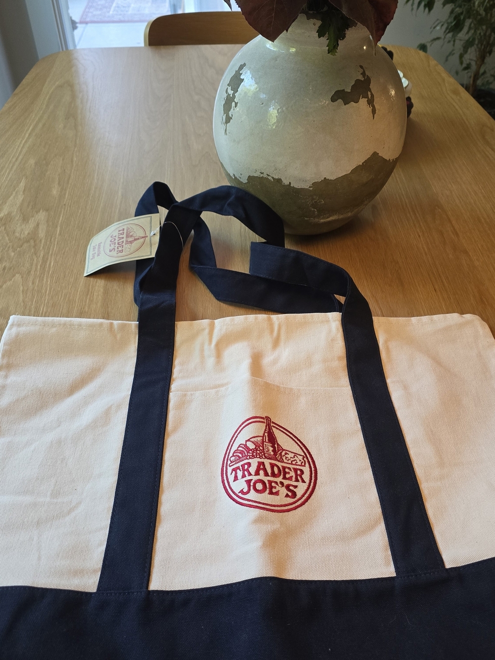 Canvas Tote Bag in Cream and Old Navy